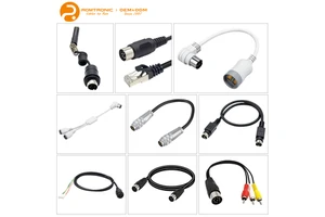 Custom OEM Aluminum DIN Cable 4 Pin 5 Pin 8 Pin Automotive Waterproof IP67 Truck Bus Industry CE RoHS Fast Delivery Made China