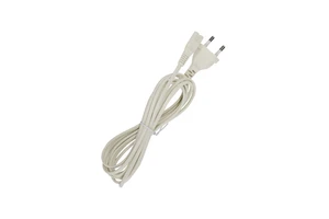 VDE Custom Length Home Appliances Shaver Power Cord Creamy White KC Certified CEE/C7 IEC Ends IP20 Rated PVC Copper Material