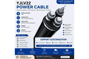 High Quality 8.7/15kV YJLV22 3 Core STA Armored Aluminum Power Cable XLPE Insulation 15kV High Voltage Cable Manufacturer