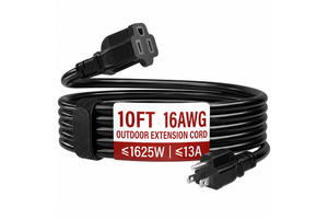 Linsheng UL Listed 10/20/25/50FT 16/3 SJTW Outdoor Extension Cord Flame Retardant 3 Prong Power Cord for Yard Maintenance