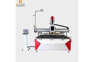 Precision Wood Engraving 3-Axis CNC Router Machine Automatic Linear Tool Changer (ATC) Syntec Single Vacuum Worktable PLC Pump