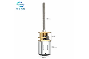N20 Micro Brushed DC Geared Motor With M3 Lead Screw 5V 12V 12mm Diameter Micro Linear Actuator Motor With Threaded Rod