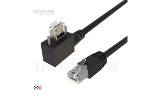 GigE RJ45 to RJ45 W/Recessed Screws R/A 90L High Flex Optional Gigabit Ethernet Cable for Industrial Camera Cat.5E