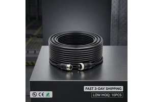 UL CE RoHS GX12 4-Pin Aviation Plug Waterproof IP65 PVC Extension Cord Power Cable Fast 3-Day Shipping