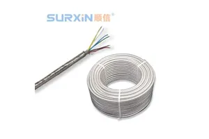 Submersible 4 Core 24AWG Shielded Wire High Flexibility Sensor Connection Cable for Hydrological Monitoring and Leak Detection