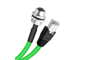 4 Pin M12 (Male/Female) with Panel Front/Rear Mount, M12 to RJ45 Male, A/D Type Industrial Ethernet Cable