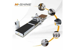MS50-2137 5 Axis CNC Machining Center 9KW HQD Spindle 360° Rotating Saw Syntec System ATC Wood Panel Cutting Machine