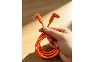 Large 180 Degree Rotational Double-Bend Super-Fast Charging Pure Copper Type-C Data Cable Braided Nylon Jacket for IOS Earphones
