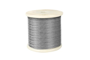 Stainless Steel Cable & Wire Rope 3/16" Vinyl Coated Steel Cable 50ft/100ft/150ft/200ft Length Ideal String Light Cable