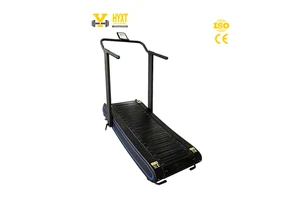 Heavy Duty Mechanical Treadmill Manual Curved Running Area 1200*400mm LED Screen Commercial Grade 203Kg GW CE Training Studio