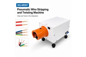 SQ-MD07 Pneumatic Wire Stripping Twisting Machine 0.8-4 mm 4-40 mm 12 kg Bench Top for Power Cord Electronic Wire