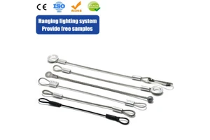 Factory Price High Quality Stainless Steel Cable Safety Wire Rope Assembly Aircraft Cable Loop Thimble Eye Wire Rope