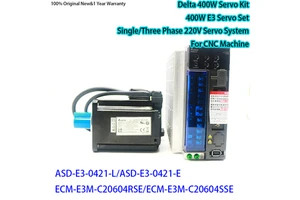 Delta E3 400W Single-Phase Servo Kit ASD-E3-0421-L/E ECM-E3M-C20604RSE/SSE EtherCAT Pulse Dual Control Original Servo Motor