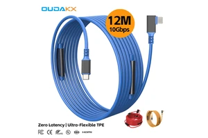 10Gbps Active USB 3.2 Extension Cable 12M High-Flex Type C 3 Repeaters Industrial Data Cord For Machine Vision Pro AV Camera