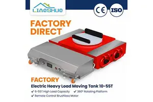 10-55 Ton Remote Control Tank Trolley Motorized Industrial Machinery Transport Cart Brushless Motor 4-Drive Platform Tools OEM