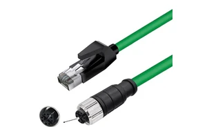 M12 8Pin X Code RJ45 Ethernet Network Cable IP67 Waterproof High Flexible Industrial Lan Cable Straight Head Communication Cable
