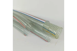 GEMIER High Pressure Flexible PVC Steel Wire Reinforced Transparent Industrial Irrigation Use Water Oil Suction Hose