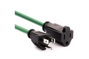 Xuanhui Heavy Duty US for UL 3 Prong Extension Power Cord 3-Outlet Electrical Cord with PVC Jacket for Computer AC Male End