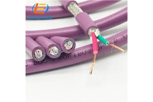 2core 22AWG Signal Transmission Profibus BUS Cable PROFIBUS-DP Bus Cable Single-strand Fixed Cable150ohm PVC Sheath