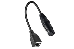 RJ45 XLR 3-Pin Extension Cable Cat5/Cat6 Network Adapter Oxygen-Free Copper Shielded Balanced Signal Transmission 10/100 Mbps