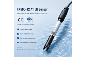 Submersible pH Sensor 0-14pH Direct Cable IP68 for River Water Quality Monitoring Station Environmental Protection