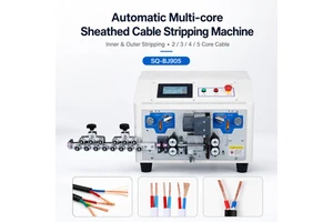 Automatic Multi-core Sheathed Cable Stripping Machine 6mm OD 2/3/4/5 Cores Wire Harness Processing Tool Qilin SQ-BJ905 0.01mm
