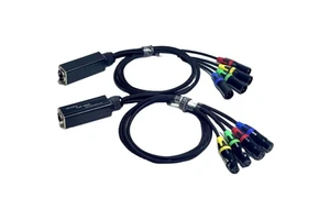 Professional OFC DMX Network Data Extension Cable RJ45 Female 4 XLR Male/Female Audio Adapter Converter Splinter Connector