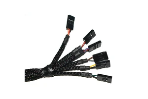 Custom Automotive Wiring Harness with Multi-color Braided Wires and Plastic Connectors Dupont 2.54 Cable Assembly Wire Assembly