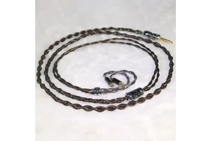 Customizable Litz 7N OCC Silver Coaxial Twisted Pair High-end Weaving Earphone Cable