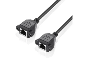 Bochara Cat 5 RJ45 Female to Female Ethernet LAN Network Extension Cable Foil Shielded 30cm 60cm