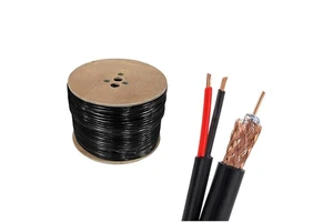 RG6 Rg59 CCTV Video Audio Siamese Security Coaxial Cable Rg59+2c with DC Power 0.75mm2/0.5mm2