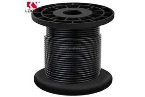 900Feet SS Cable 1/16 Inch Overmolded to 3/32 Inch Steel Cable 7x7 Black Vinyl Coated Wire Rope 304 Stainless Steel Wire Cable