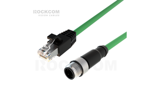 M12 D Code 4Pin Male Straight to RJ45 High Flex Optional Industrial Ethernet Cable Profinet Cable Industrial Camera