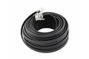 Handset Cord Telephone Extension Cord Broadband Internet Modem Phone Cable with Standard RJ-11 6P4C Plug Copper CAT6