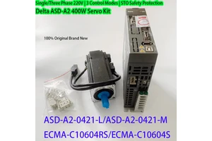 Original Delta ASD-A2-0421-L/M Single-Phase Servo Driver ECMA-C10604RS/SS 400W 3000RPM High Precision Flange Mount CNC