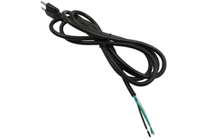 Heavy-Duty SJT 16AWG 300V Extension Power Cord, 3-Pin US Male Plug, 3 Stripped Wires for Appliances & Tools