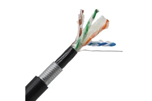 Industrial Cat6/Cat6A UTP/FTP/SFTP Ethernet Cable PVC Armored Shielded Oil Resistant CMR Rated Factory Automation Outdoor Use