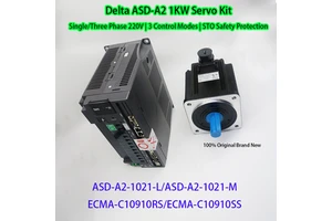 1KW AC Servo System Delta A2 Servo Kit ASD-A2-1021-L/M + ECMA-C10910RS/SS for Packaging Machinery & Robotic Arm, Ready Stock