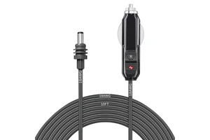 12V 24V Cigarette Lighter Extension Cord 18AWG, DC to DC Charger 5.5mm X 2.1mm Car Power Plug Adapter for RV Boat Truck Bus Van