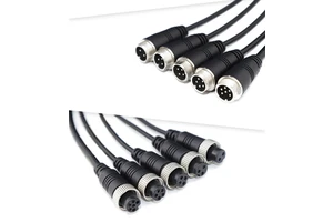 Waterproof 4pin Aviation Plug Extension Cable 1-300M Options for Auto MDVR Camera Use PVC Cable
