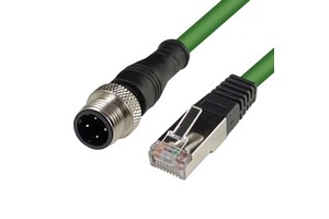 M12 D-Code 4-Pin Male To RJ45 Ethernet Cable IP67 Waterproof Industrial Camera GigE Vision Cat5e Cat6 OEM