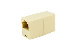 RJ11/RJ12/RJ45 Female Female Inline Extension Telephone Cable Coupler Model 210 (Ivory/White/Black) RoHS Certified Data