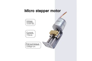 20mm 12V DC Linear Stepper Motor 18 Degree Step 2-Phase Bi-polar High Precision Positioning Micro Lead Screw Motor