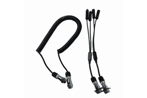 2 CH 7 Pin Truck Heavy Duty Spring Cable Connector 6 Meter for Connecting 2 Camera
