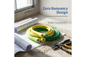 28AWG Watertight ROV Tether Neutral Buoyancy Underwater Floating Cable 2-Core PUR Foam Stranded Conductor PE Electrical Wires