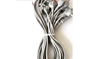 Z Three-core Three-pin Grey Pure Copper Power Cord for Washing Machine and Refrigerator