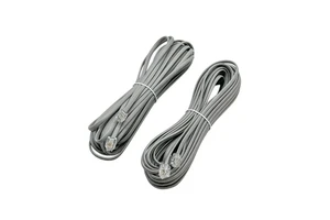 Customized 1.5m 1m 2m 4 Core Gray Flat Network Cable Router Computer Telephone Line Extension Cord Hs Fujian 10-DJ00-14P