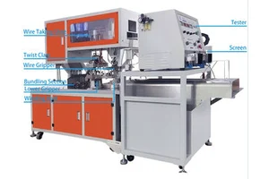 Fully Automatic Wire Harnes Winding Bundling Tying Tester Integrated Machine for USB DC AC Data Cable Power Cord Production Line