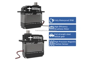 UAV Brushless Servo For GXservo 200kg HS-1005SGT CNC Process Patented Gear Reinforced Motor Slow Start Procedure DIY Drone Parts