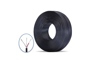 2547 Black 26awg 24awg 2 Core Shielded Wire Roll PVC Insulated Tinned Copper Multicore Double Sheathed Cable
